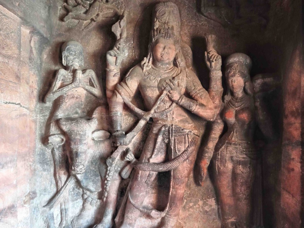 Badami,rock cut cave temples,India,Karnataka,sculpture,carvings