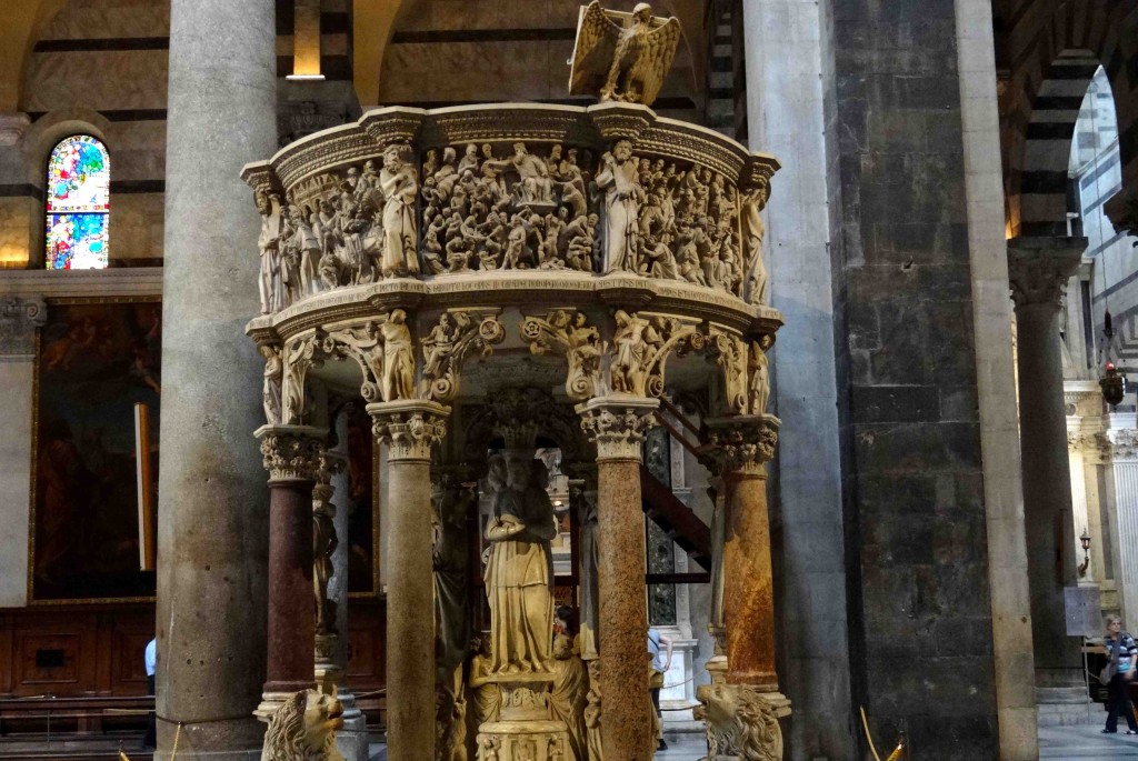 Pulpit Pisa Italy Europe Leaning tower