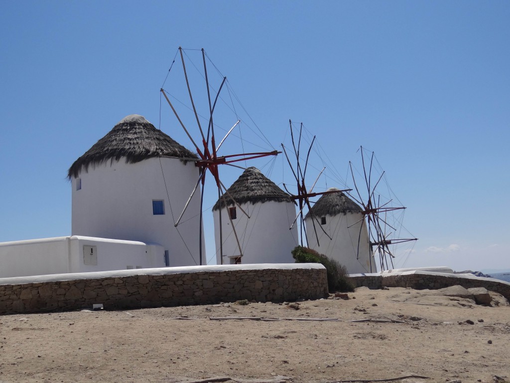 Mykonos,port,Little Italy,Greece,Europe,windmills